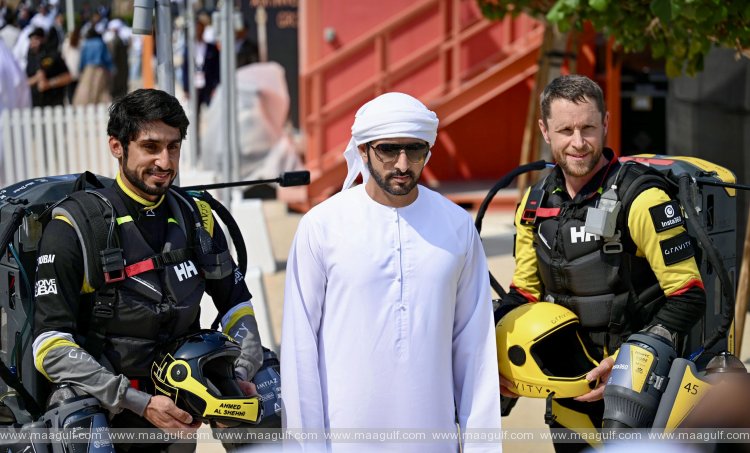Sheikh Hamdan attends trailblazing Dubai Jet Suit Championship