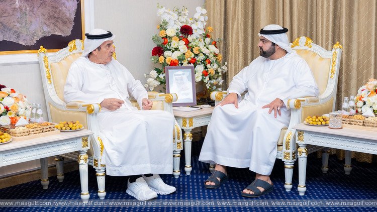 Crown Prince of Fujairah meets Zaki Anwar Nusseibeh to explore plans for enhancing groundwater management in the emirate